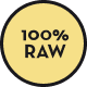 100% raw